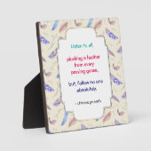 Weites inspirierendes Motivierend Chinesisches Spr Fotoplatte (Vorderseite)