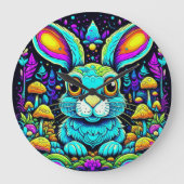 Weites Rabbit Große Wanduhr (Vorderseite)