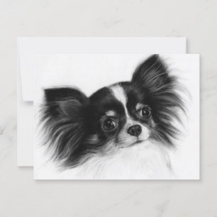 Weites Soul - Handgemalt Senior Chihuahua Portrait Postkarte