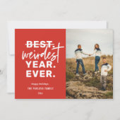 Weitestes Jahr je Spaß Red Feiertagskarte (Vorderseite)