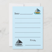 Weitgeflechte Segelboote, die Papier schreiben Kid Einladung (Vorderseite)