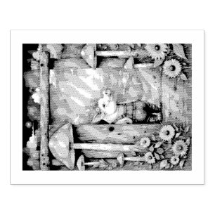 Weithalsschwein Gummistempel
