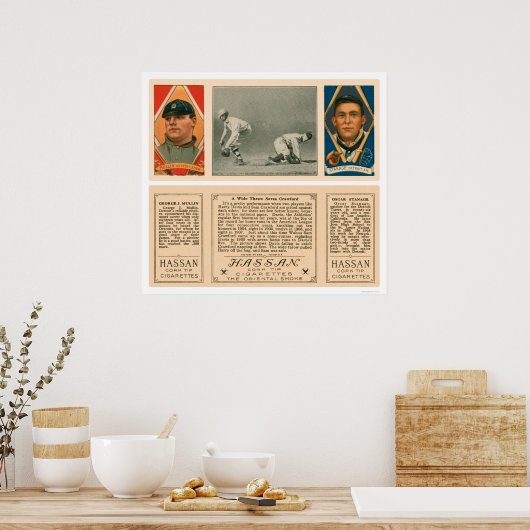 Weitläufer beim ersten Tigers Baseball 1912 Poster (Küche)