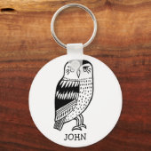 Weitläufiger INDIVIDUELLE NAME Charming Bird Schlüsselanhänger (Vorderseite)