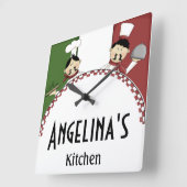 Weitsichtige Uhr an der Wand des italienischen Koc (Winkel)