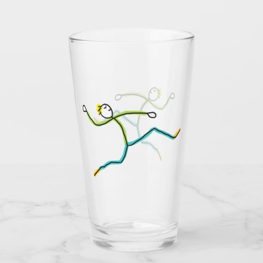 Weitsprung Stickman Glas (Rückseite)