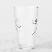 Weitsprung Stickman Glas (Links)