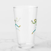 Weitsprung Stickman Glas (Rechts)