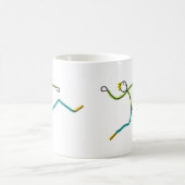 Weitsprung Stickman Kaffeetasse (Mittel)