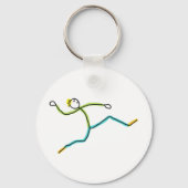 Weitsprung Stickman Schlüsselanhänger (Rückseite)