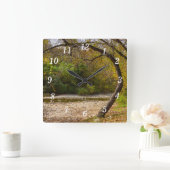 Weitwinkelanzeige Quadratische Wanduhr (Zuhause)