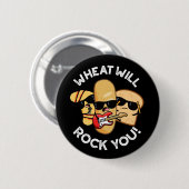 Weize rockt euch lustige Nahrungskanone dunkle BG Button (Vorne & Hinten)