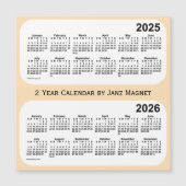 Weizen-2-jähriger Kalender 2025-2026 durch Janz Magnetkarte (Vorderseite)