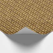 Weizen-Farbkorbgeflecht-Muster-Beschaffenheit Geschenkpapier (Ecke)