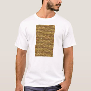 Weizen-Farbkorbgeflecht-Muster-Beschaffenheit T-Shirt