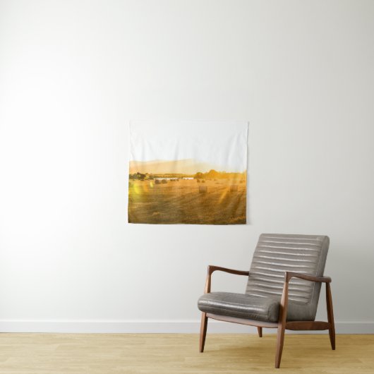 Weizen-Feld | Dornoch, Nordschottland, Wandteppich (Beispiel (Horizontal))