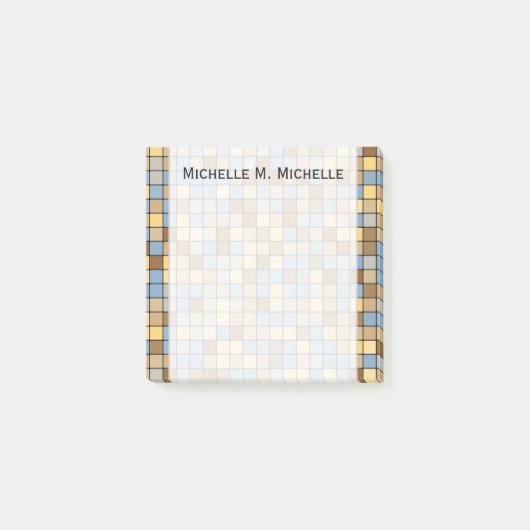 Weizen-Feld-Ernte-inspiriertes Fliesen-Muster + Post-it Klebezettel (Vorderseite)