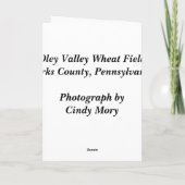 Weizen-Feld Karte (Rückseite)