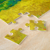 Weizen-Feld mit Zypressen durch Vincent van Gogh Puzzle (Seite)
