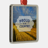 Weizen-Feld nach Ernte Ornament Aus Metall (Rechts)