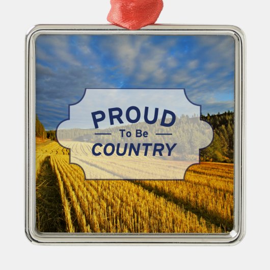 Weizen-Feld nach Ernte Ornament Aus Metall (Vorne)