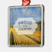 Weizen-Feld nach Ernte Ornament Aus Metall (Links)