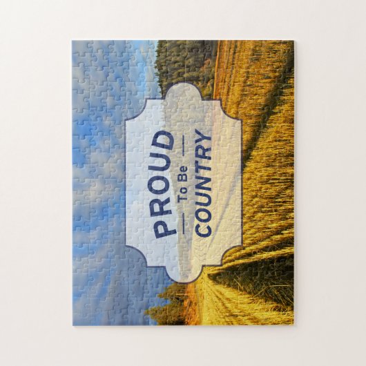 Weizen-Feld nach Ernte Puzzle (Vertikal)