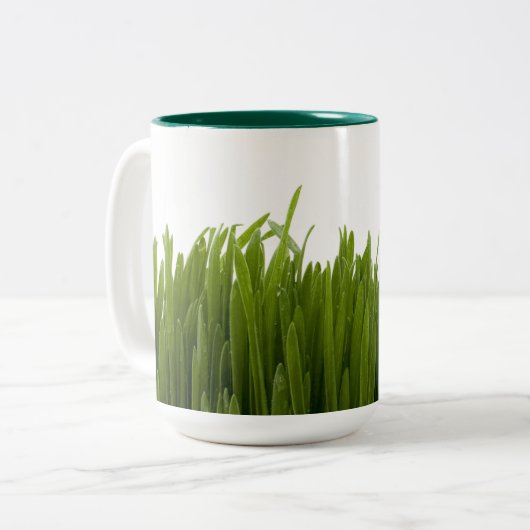 Weizen-Gras-Tasse Zweifarbige Tasse (Vorderseite Links)