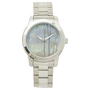 Weizen-Gras von Bäumen gesäumt I Armbanduhr