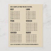 Weizen in Feld-, Bauer- und Butcherwerbung Flyer (Hinten)