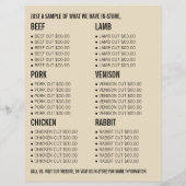 Weizen in Feld-, Bauer- und Butcherwerbung Flyer (Hinten)