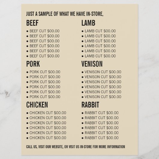 Weizen in Feld-, Bauer- und Butcherwerbung Flyer (Hinten)