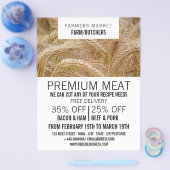 Weizen in Feld-, Bauer- und Butcherwerbung Flyer (Einzeln)