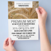 Weizen in Feld-, Bauer- und Butcherwerbung Flyer (Hand)