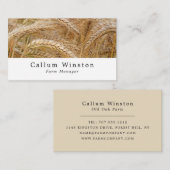 Weizen in Feld, Bauer und Metzger Visitenkarte (Vorne/Hinten)