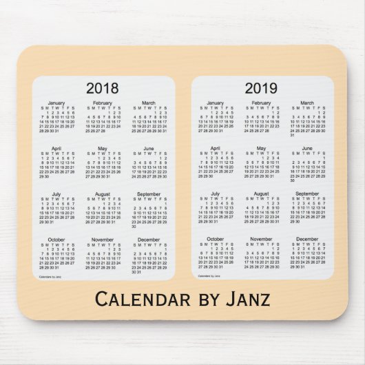 Weizen-Kalender 2018-2019 durch Janz Mousepad (Vorne)