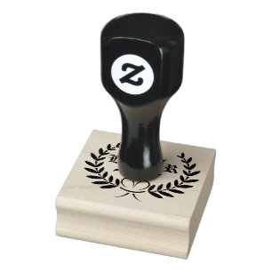 Weizen-Ohr-Monogramm-Gummi-Briefmarke Gummistempel