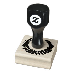 Weizen-Ohr-Monogramm-Initialen-Gummi-Briefmarke Gummistempel