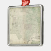 Weizen pro Quadrat-Meile Silbernes Ornament (Links)