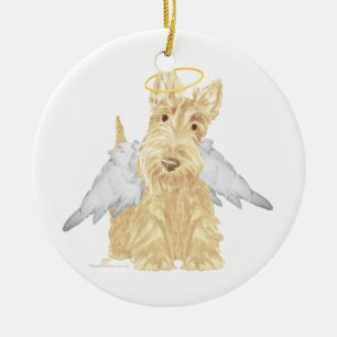 Weizen Scottie Engel Keramikornament