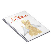 Weizen Scottie Engel Notizblock (Rechte Seite)