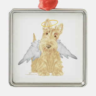 Weizen Scottie Engel Ornament Aus Metall