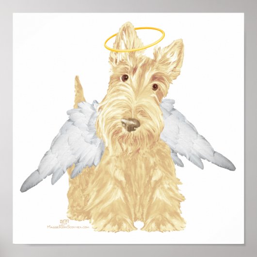 Weizen Scottie Engel Poster (Vorne)