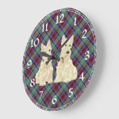 Weizen Scottish Terrier Uhr (Winkel)