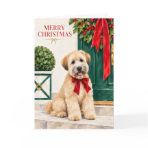 Weizen-Terrier-Weihnachtskarte