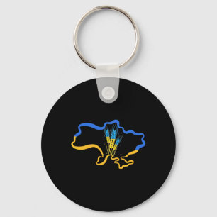 Weizen Ukraine Land Gelb Blau Flagge Symbol Uni Au Schlüsselanhänger