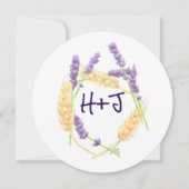 Weizen und Lavendel Save the Date (Vorderseite)