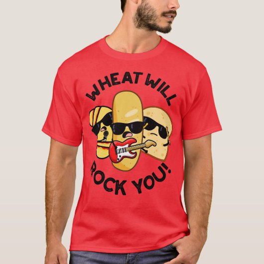 Weizen wird euch rocken Lustige Lebensmittel-Worts T-Shirt (Vorderseite)