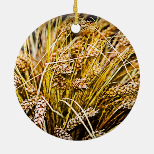 Weizenblatt - Danke Keramikornament (Hinten)