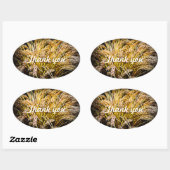 Weizenblatt - Danke Ovaler Aufkleber (Blatt)